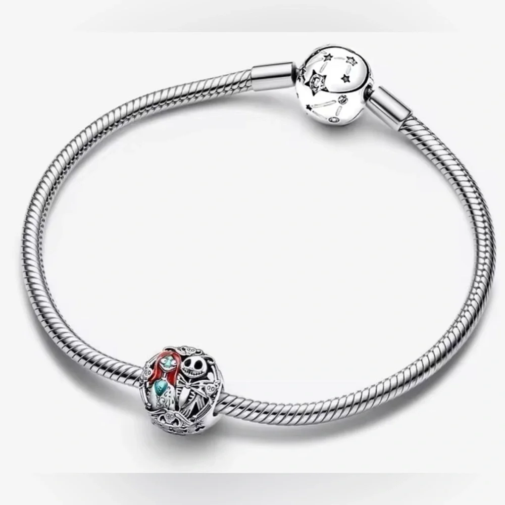 “The Nightmare Before Christmas” Charm Fits Pandora Silver S925 Jack & Sally New